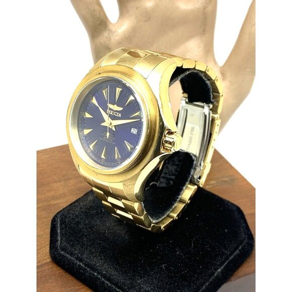 Invicta Men's Watch 2305 Pro Diver Automatic Blue Dial Gold MISSING THE BEZEL - Picture 2 of 14